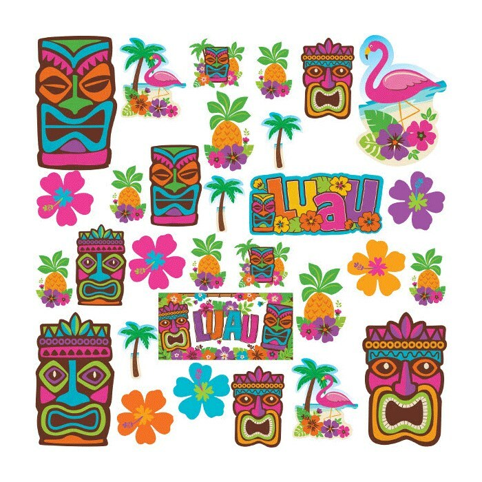Tiki Luau Cutout Decorations (Pack of 30)