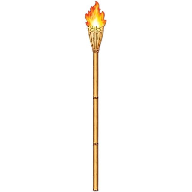 Tiki Torch Floral Wedding Centerpiece