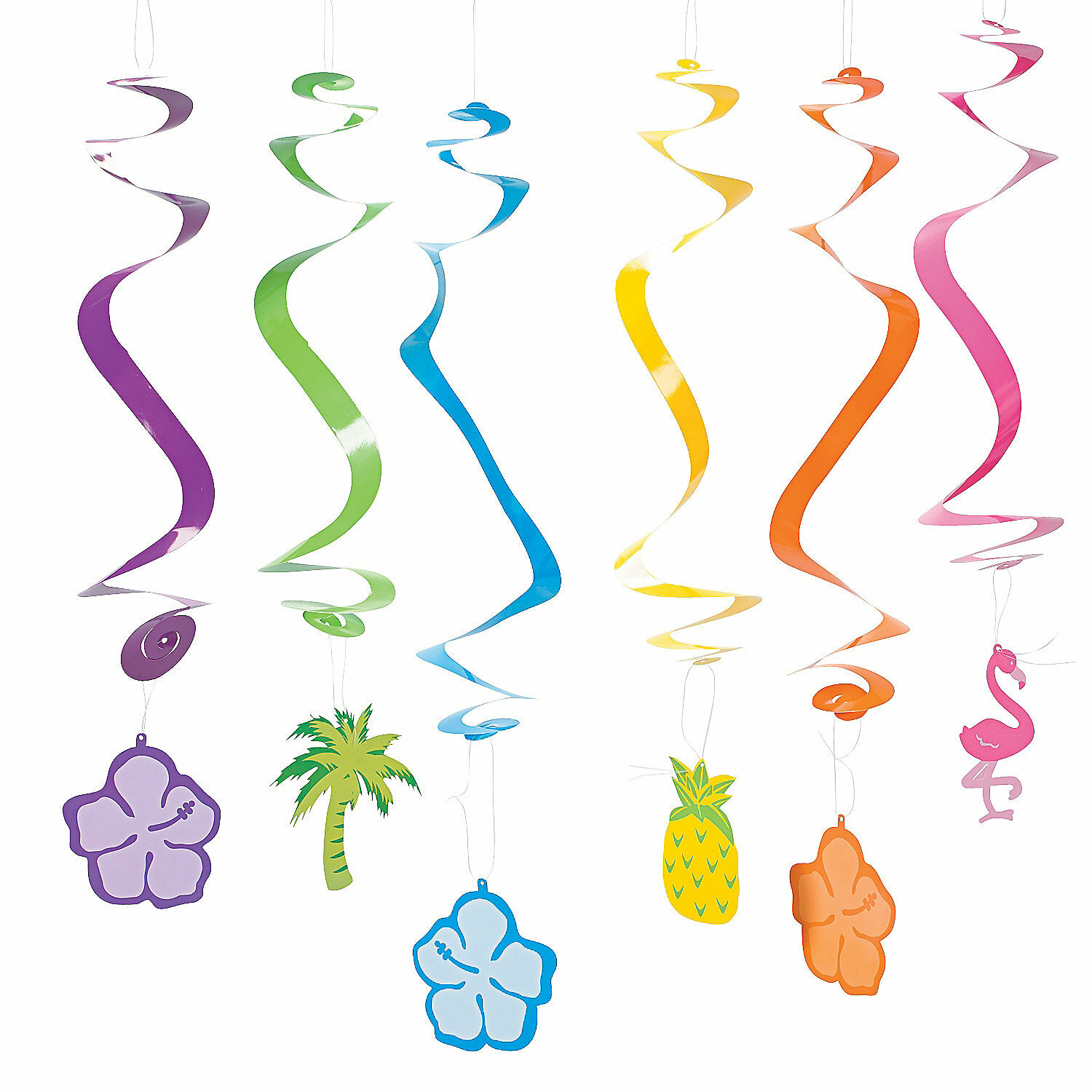 Tropical Swirl Decorations (Pack of 12)