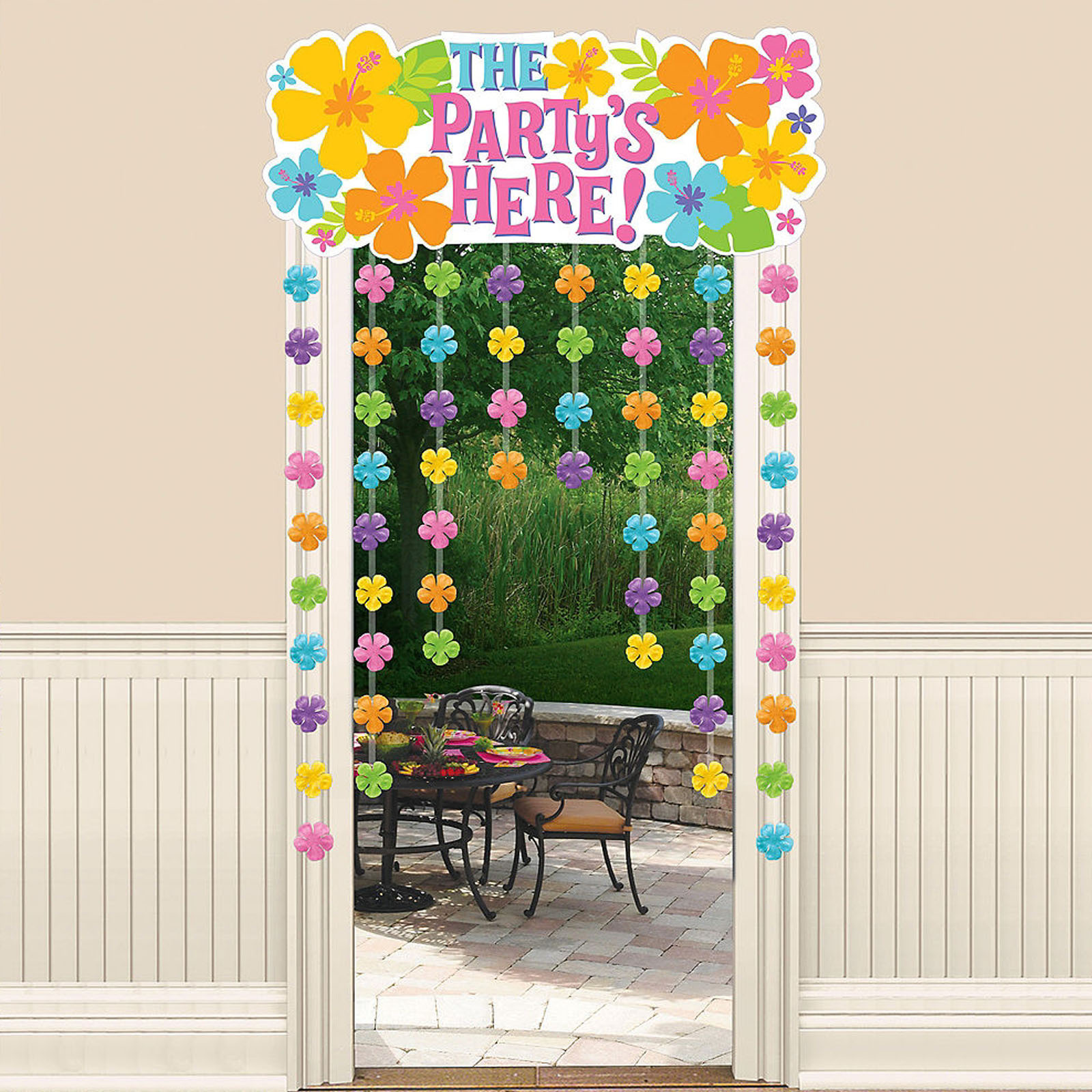 Tropical Hibiscus Doorway Curtain