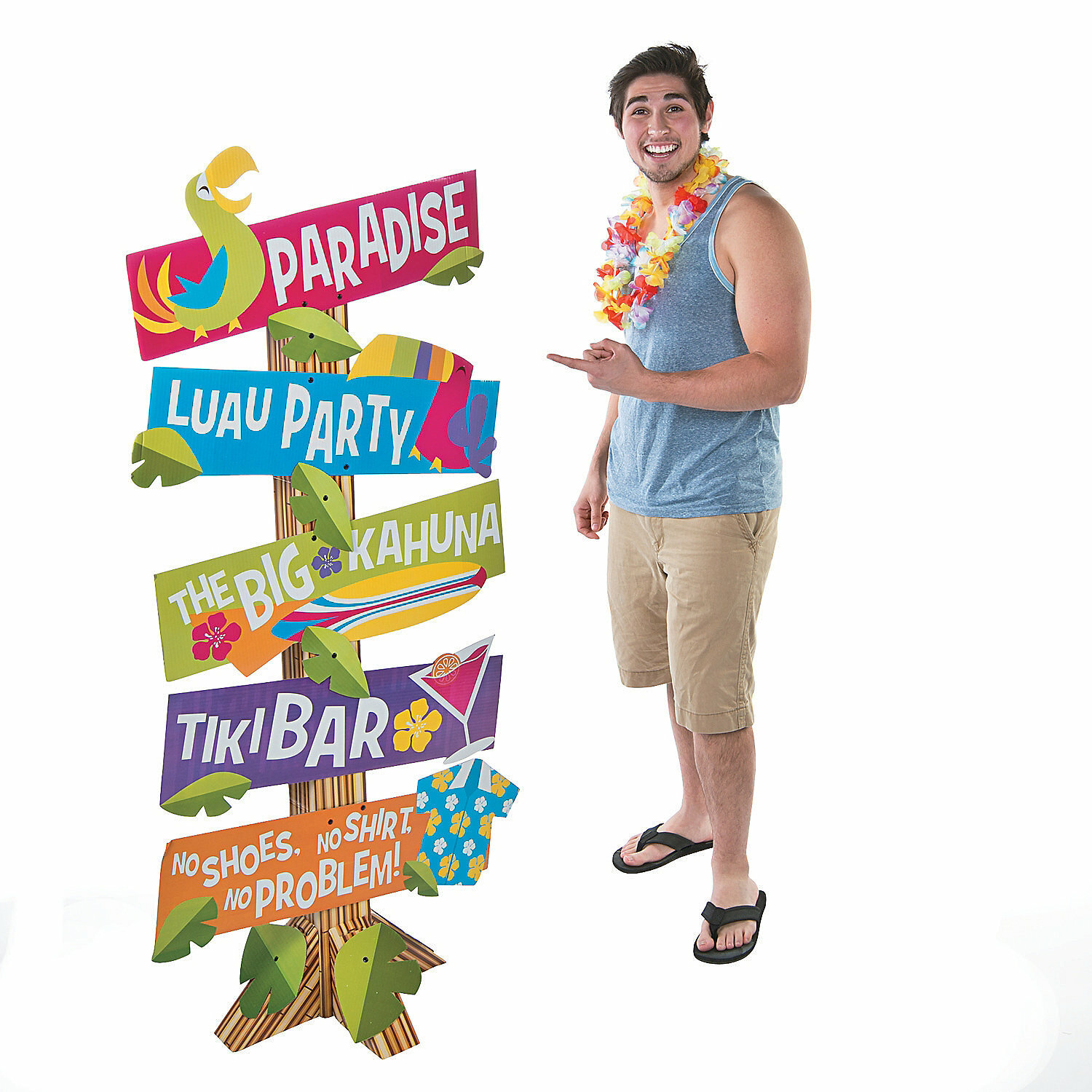 Hawaiian Luau Directional Sign | Hawaiian Luau | Themed Party Supplies ...