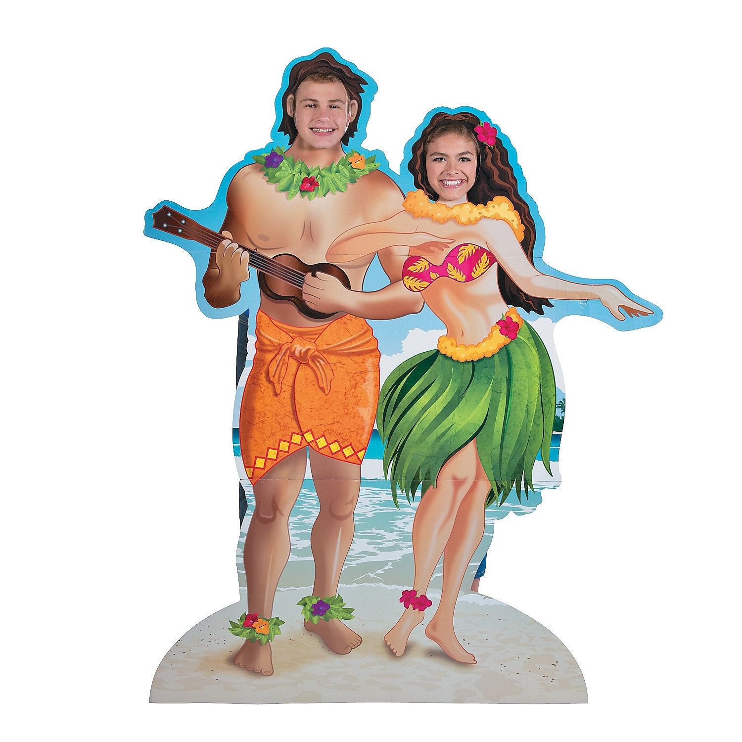 Hawaiian Couple Photo Prop