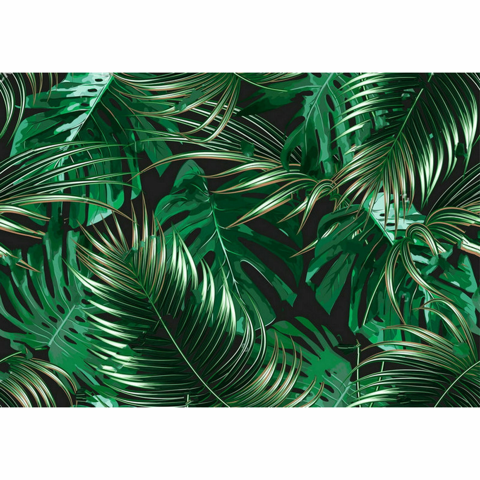 Tropical Leaves Large Printed Fabric Backdrop