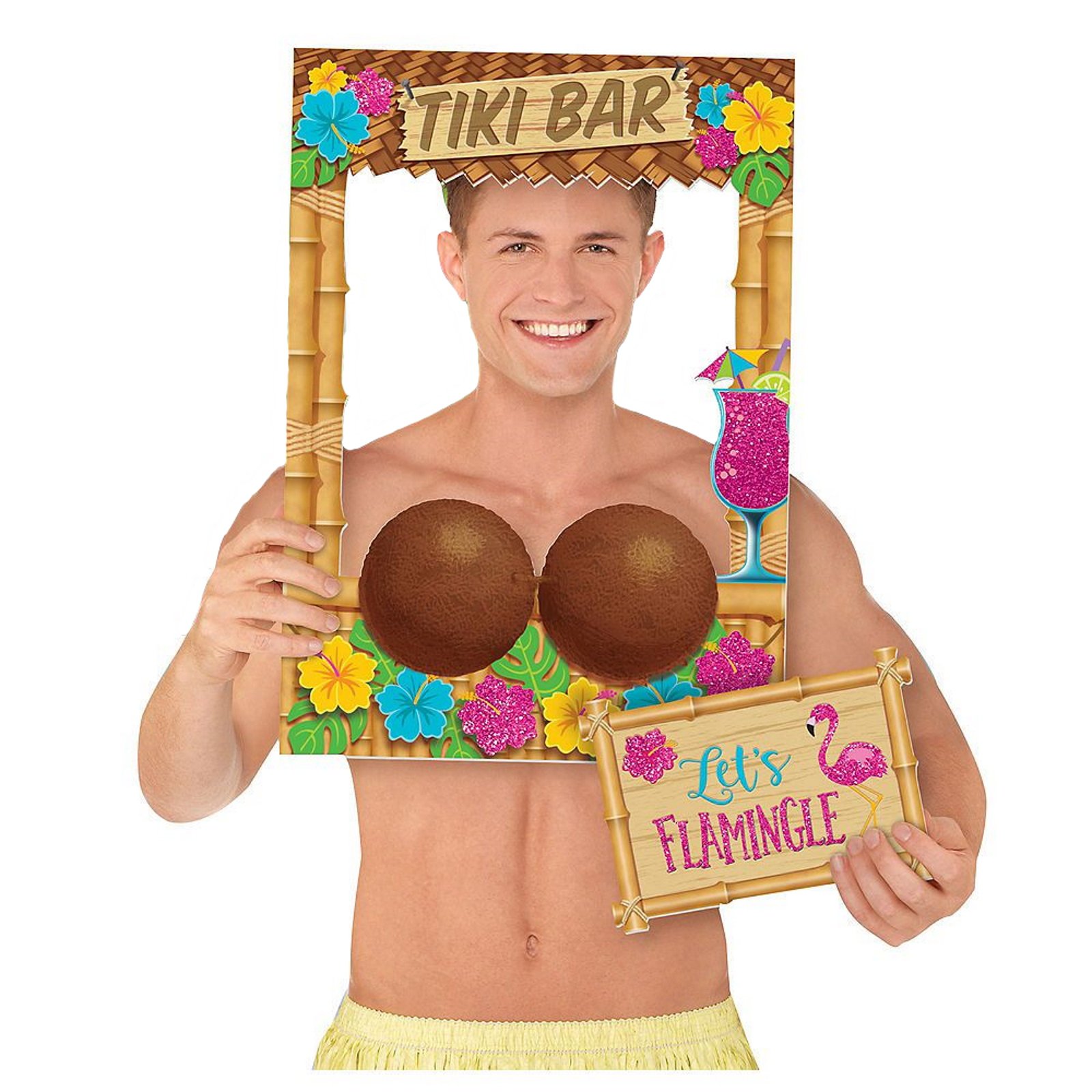 Summer Luau Tiki Bar Photo Prop Frame
