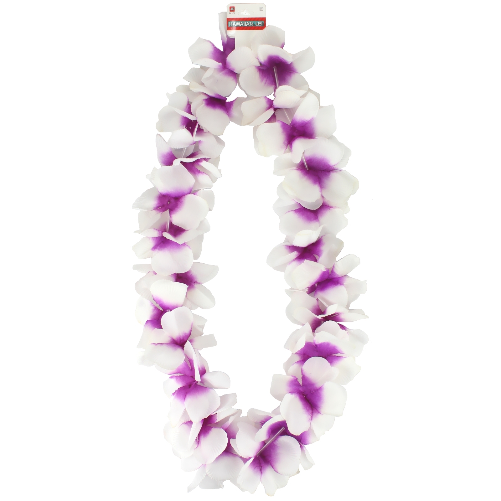 Purple and White Hawaiian Flower Lei