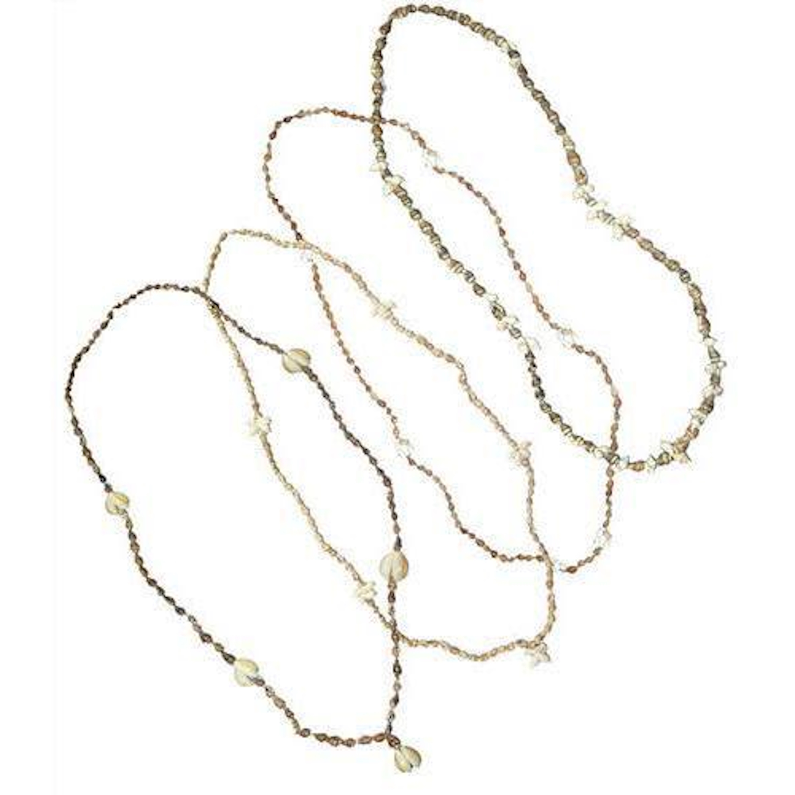 Shell Lei With Ribbon Shell Lei Adult Costume Accessory Assorted Styles - Discount Party Supplies