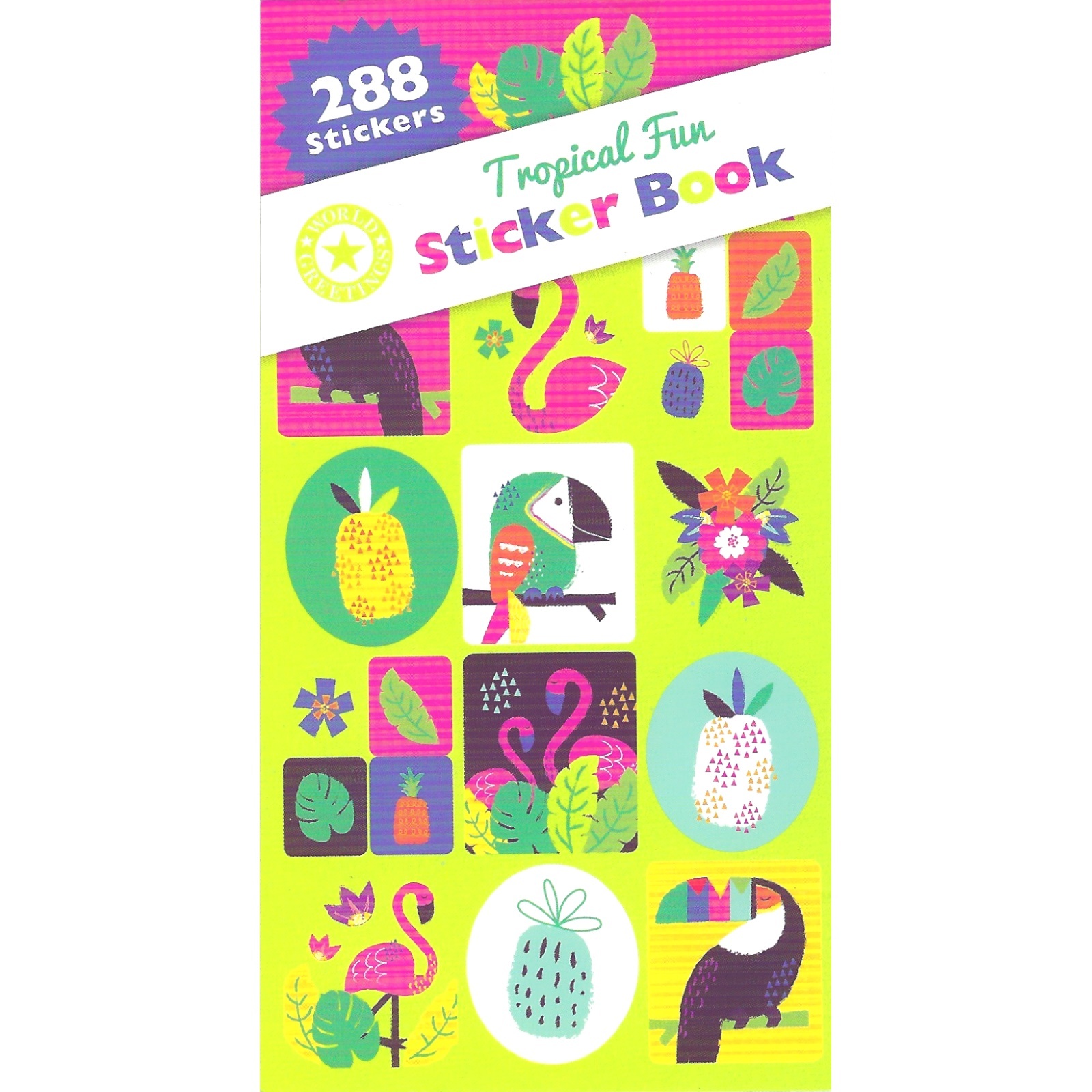 Sticker Fun Party Book Tropical Fun Sticker Book (12 Sheets) - Discount Party Supplies