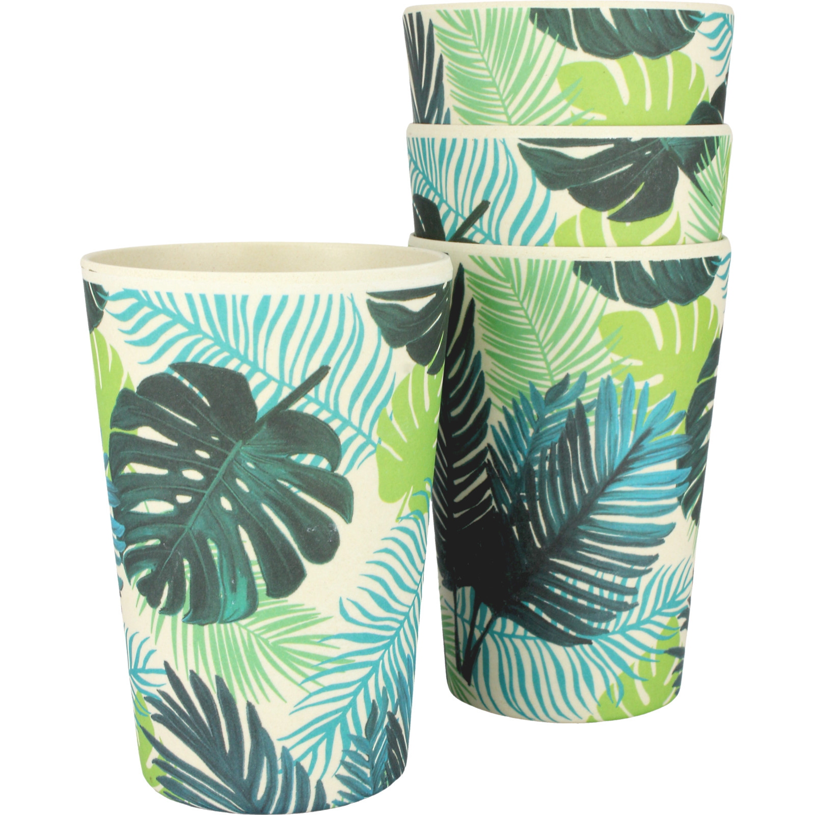 Frankie & Me Tropical Bamboo Fibre Cups 275ml (Set of 4) 