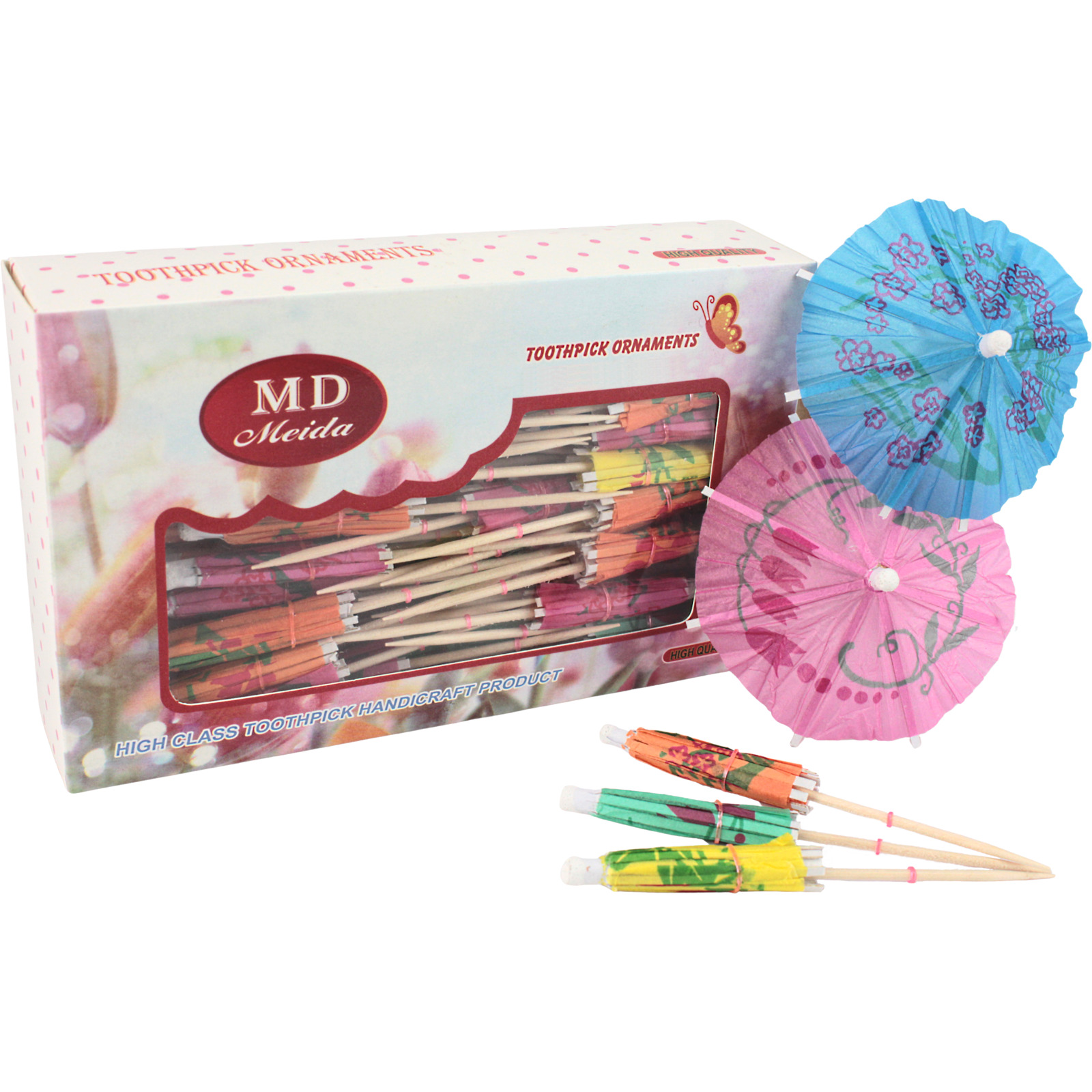 Assorted Cocktail Umbrella Picks (Pack of 100) 