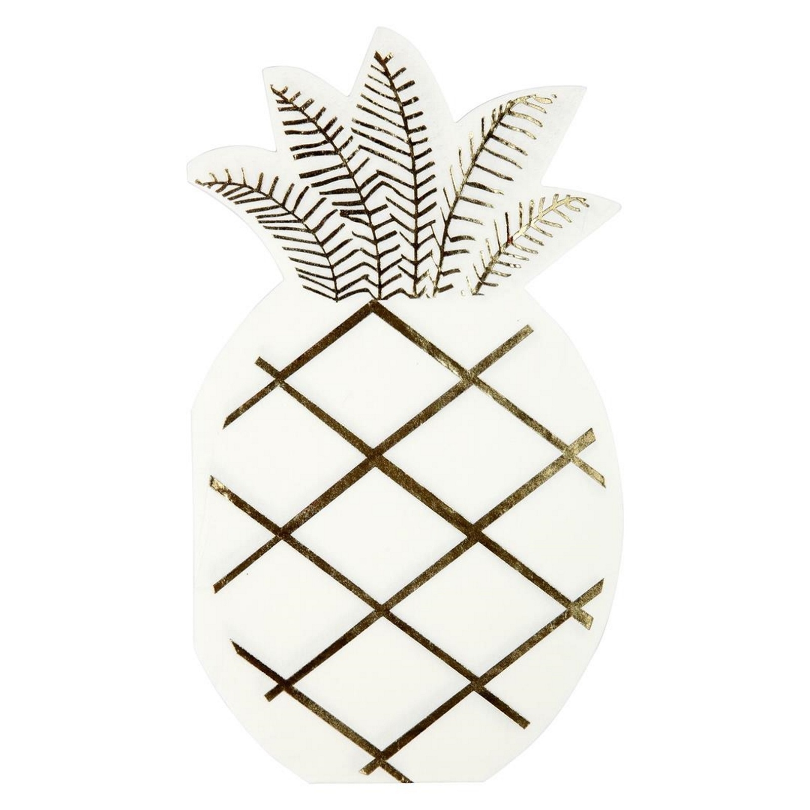 Meri Meri Gold Foil Pineapple Napkins (Pack of 16)