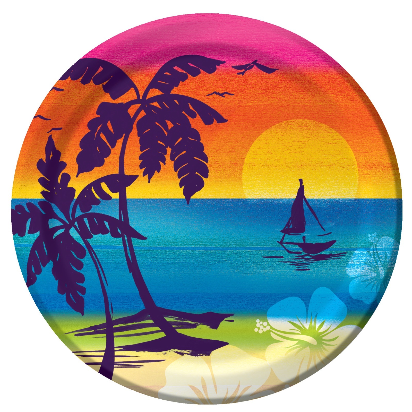 Aloha Summer Large Plates (Pack of 8)