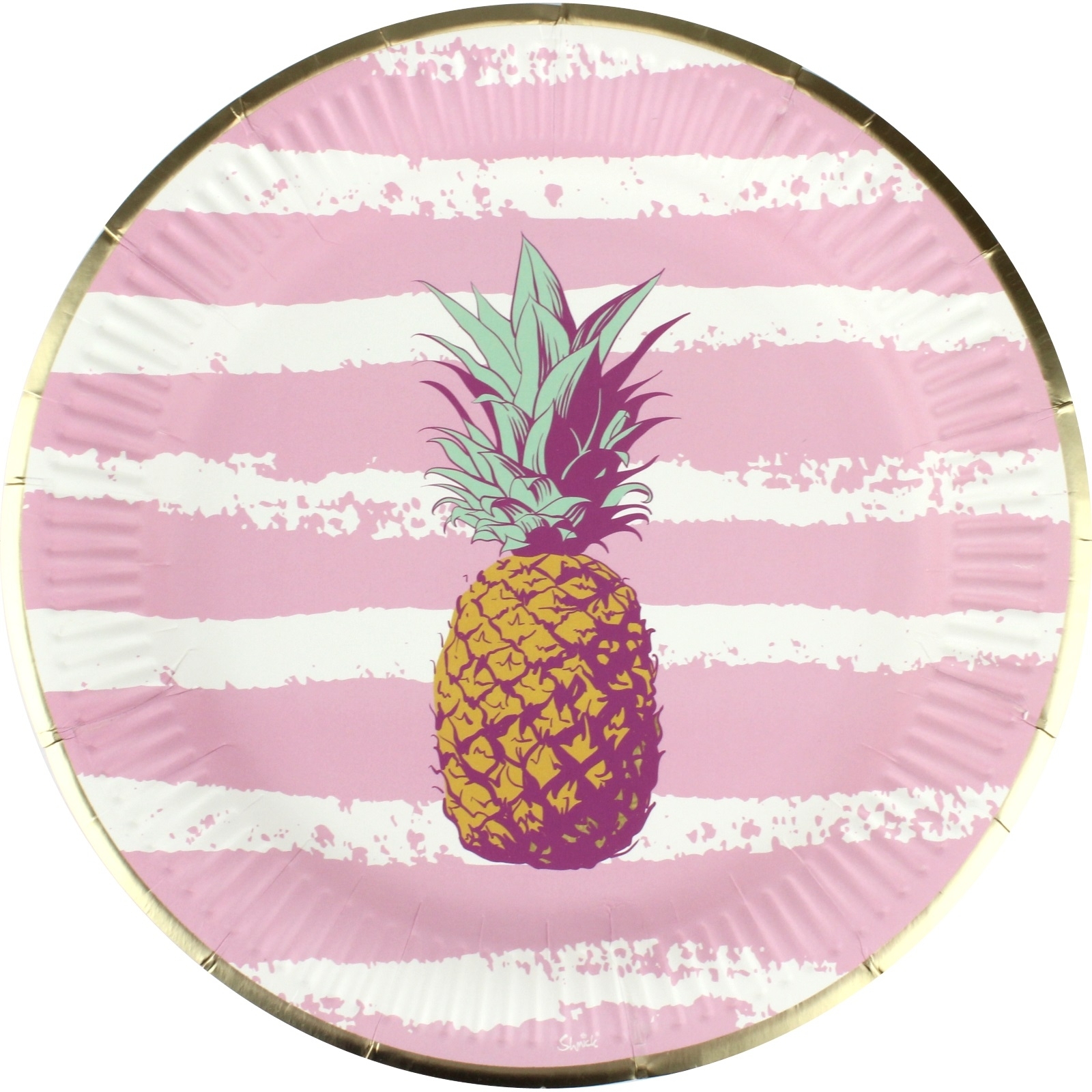 Pink Troppo Large Paper Plates (Pack of 12)