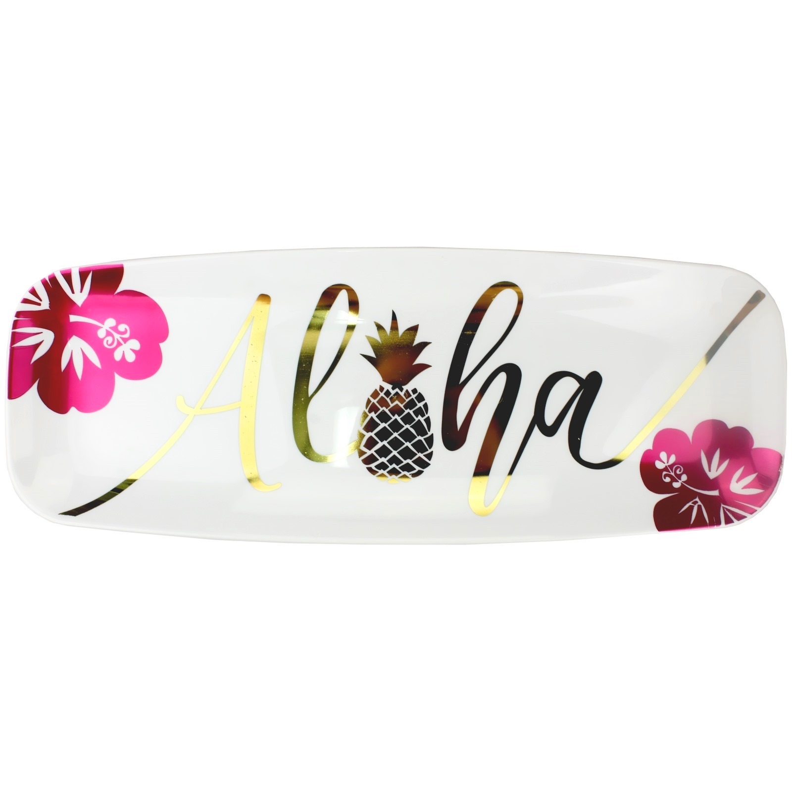 Aloha Long Plastic Platter