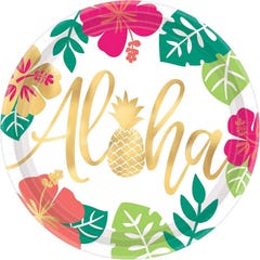 Aloha Large Paper Plates (Pack of 8)