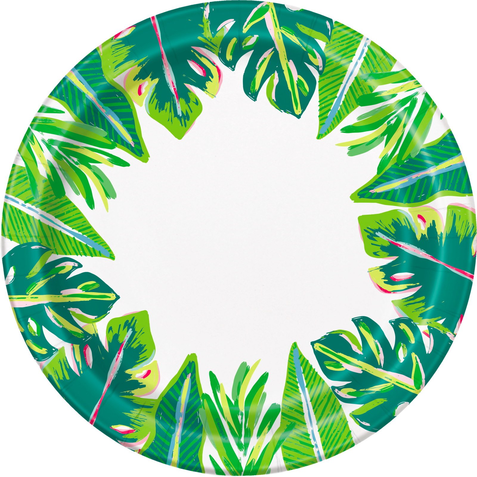 Tropical Leaves Large Paper Plates (Pack of 8)