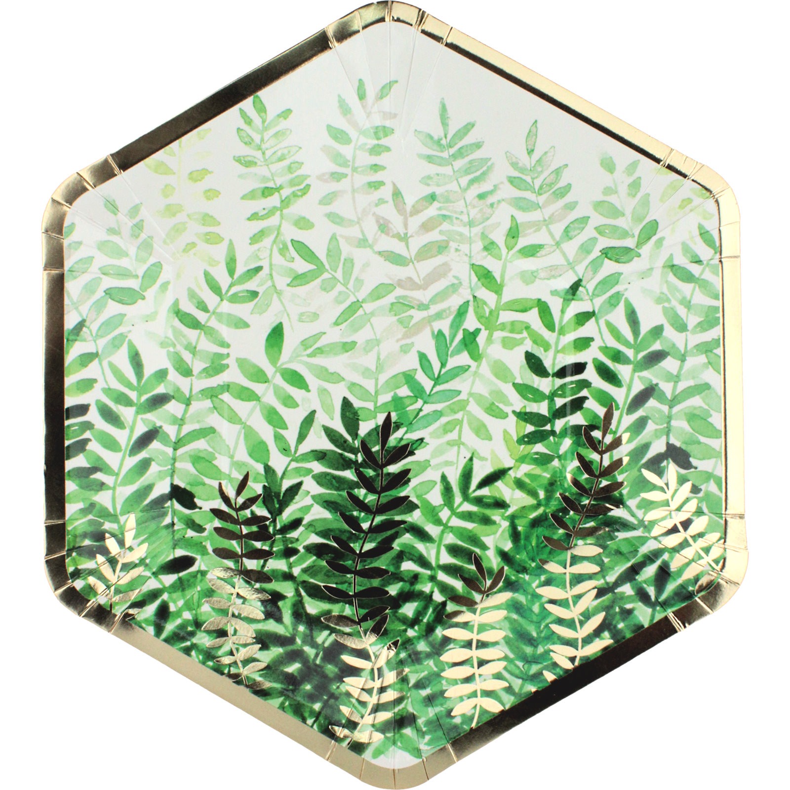 Botanical Fern Leaf Large Plates (Pack of 8) 