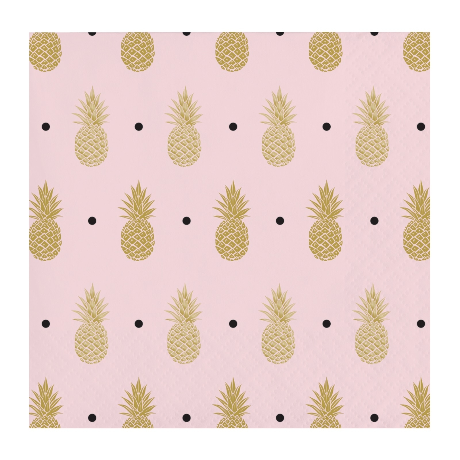 Golden Pineapple Small Napkins (Pack of 16)