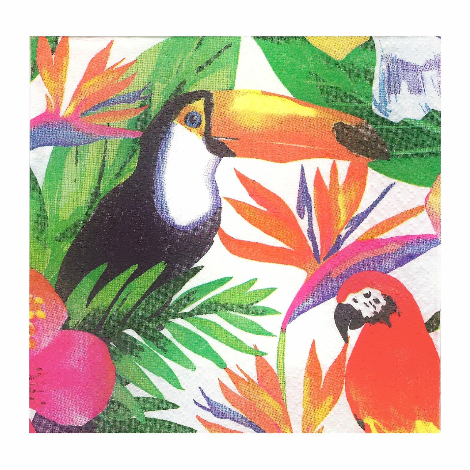 Palm Tropical Luau Small Napkins (Pack of 16)