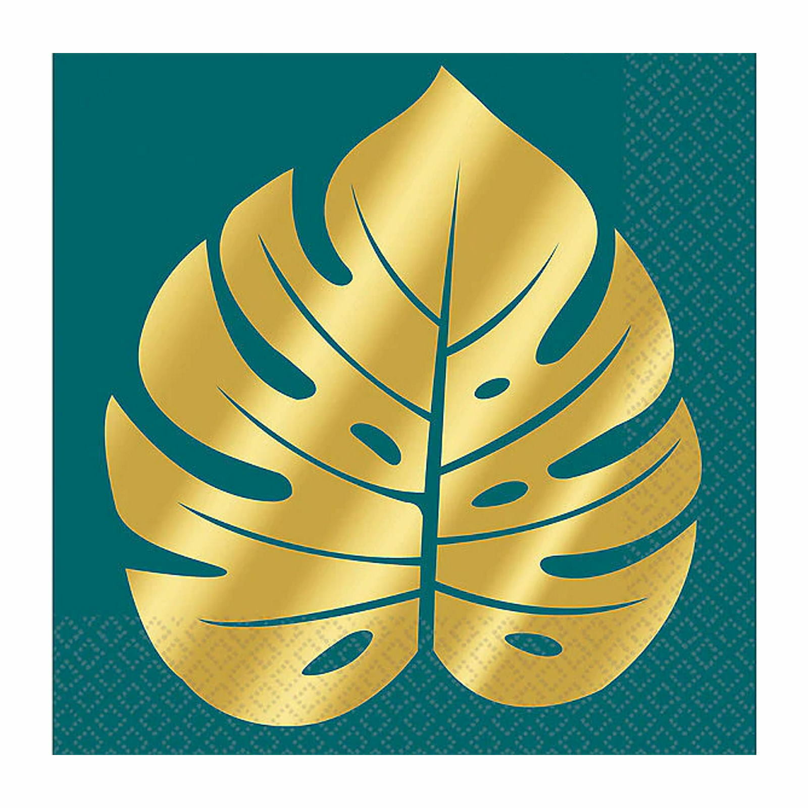 Key West Green & Gold Leaf Small Paper Napkins (Pack of 16)