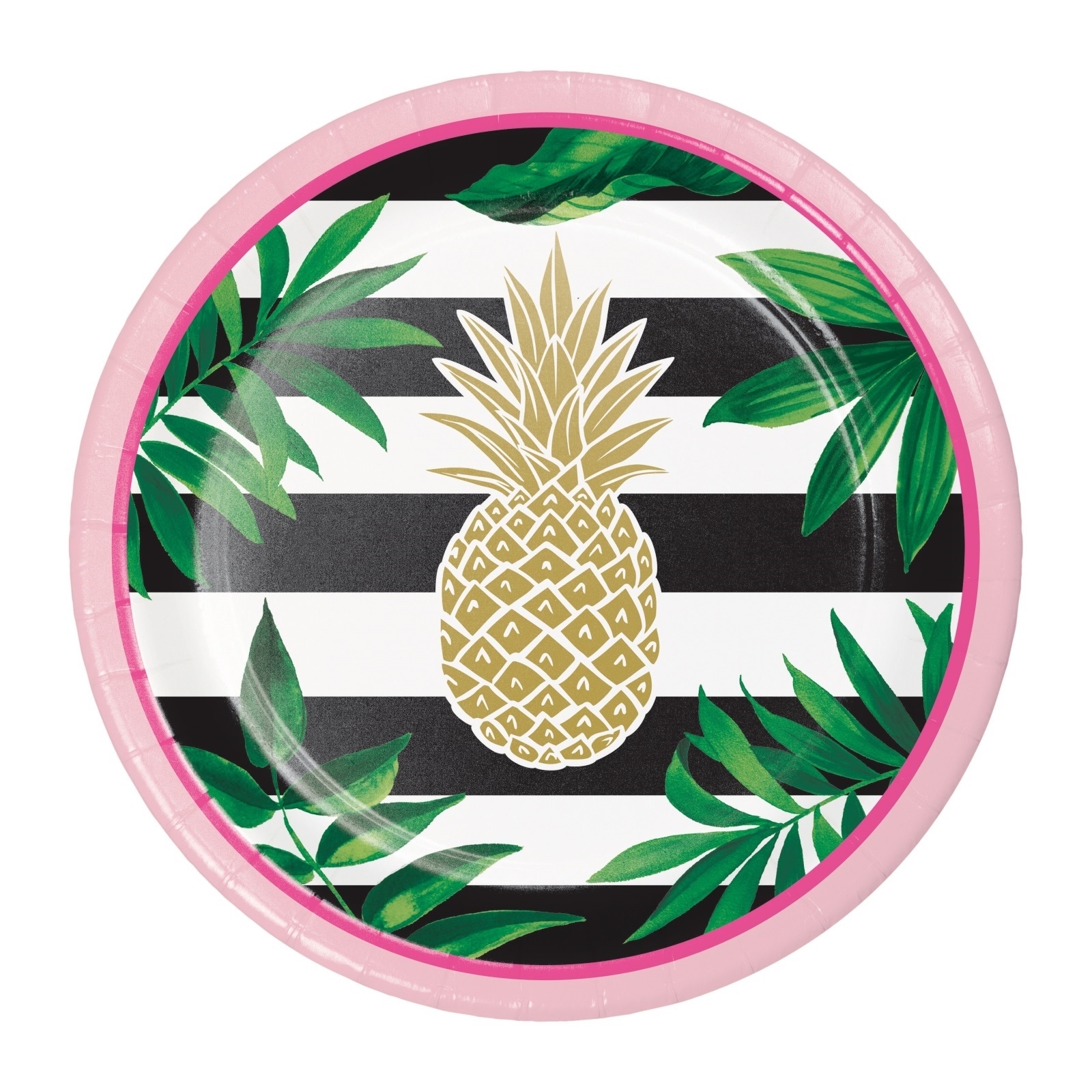 Golden Pineapple Small Paper Plates (Pack of 8)