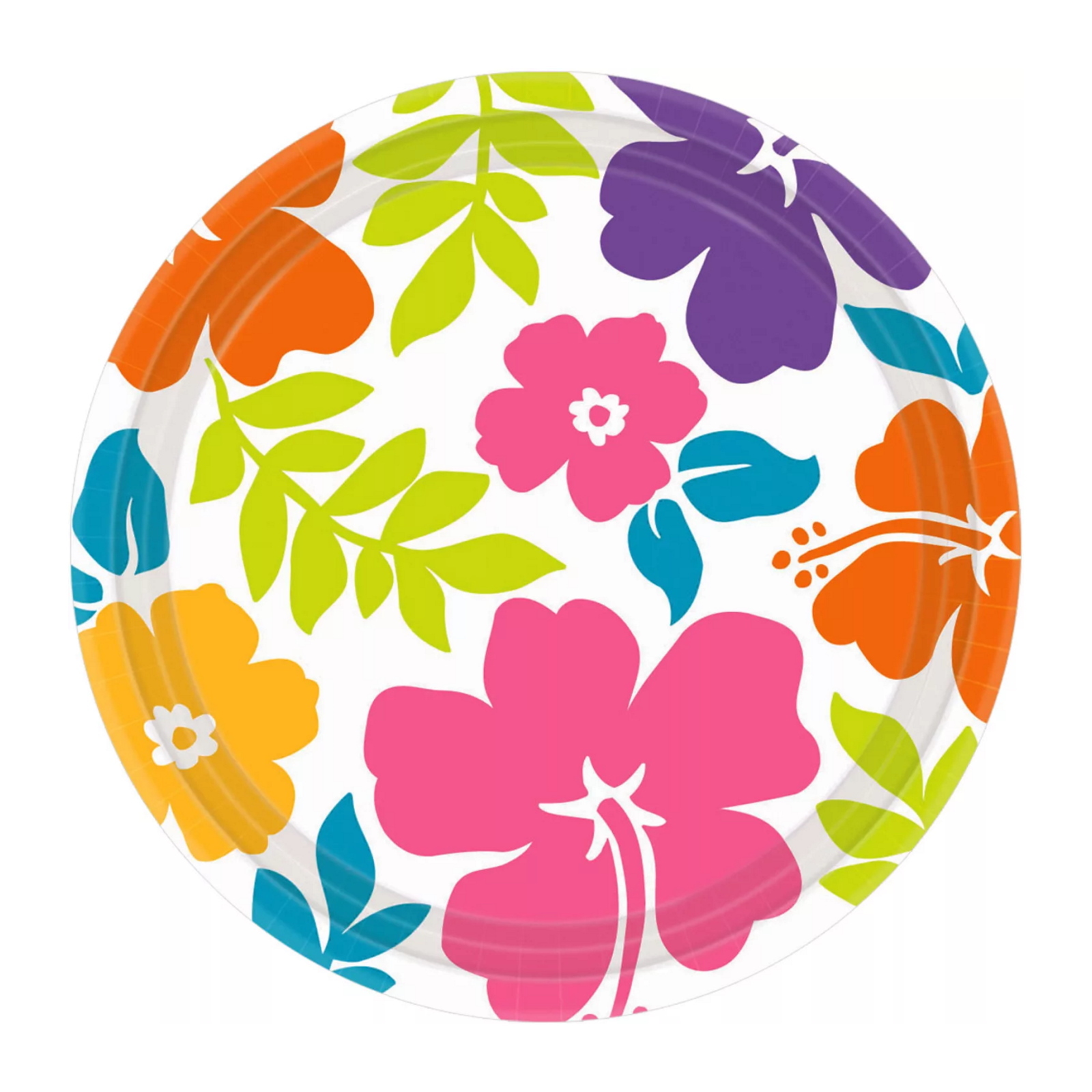 Summer Hibiscus Small Paper Plates (Pack of 8)