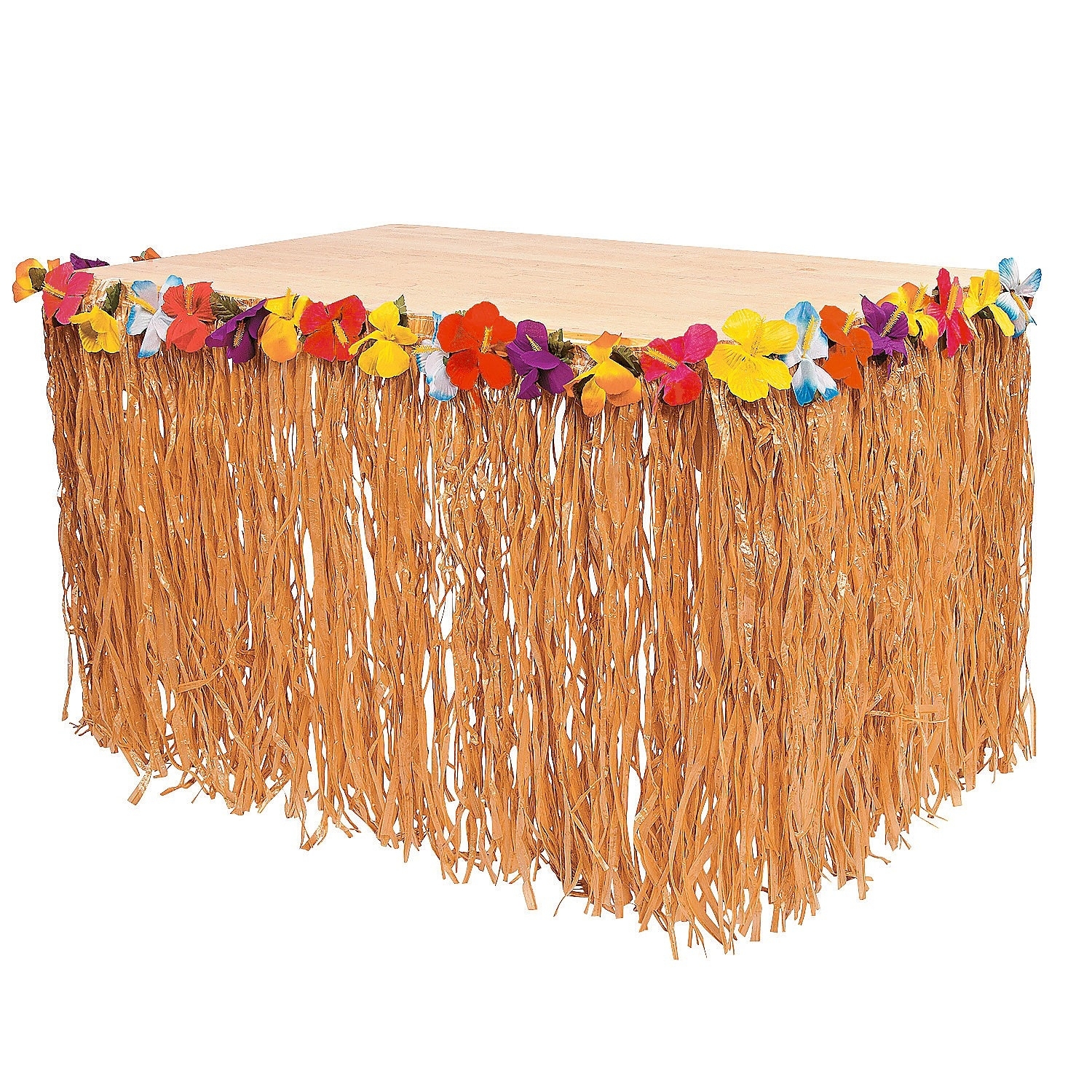 Hibiscus Artificial Grass Table Skirt