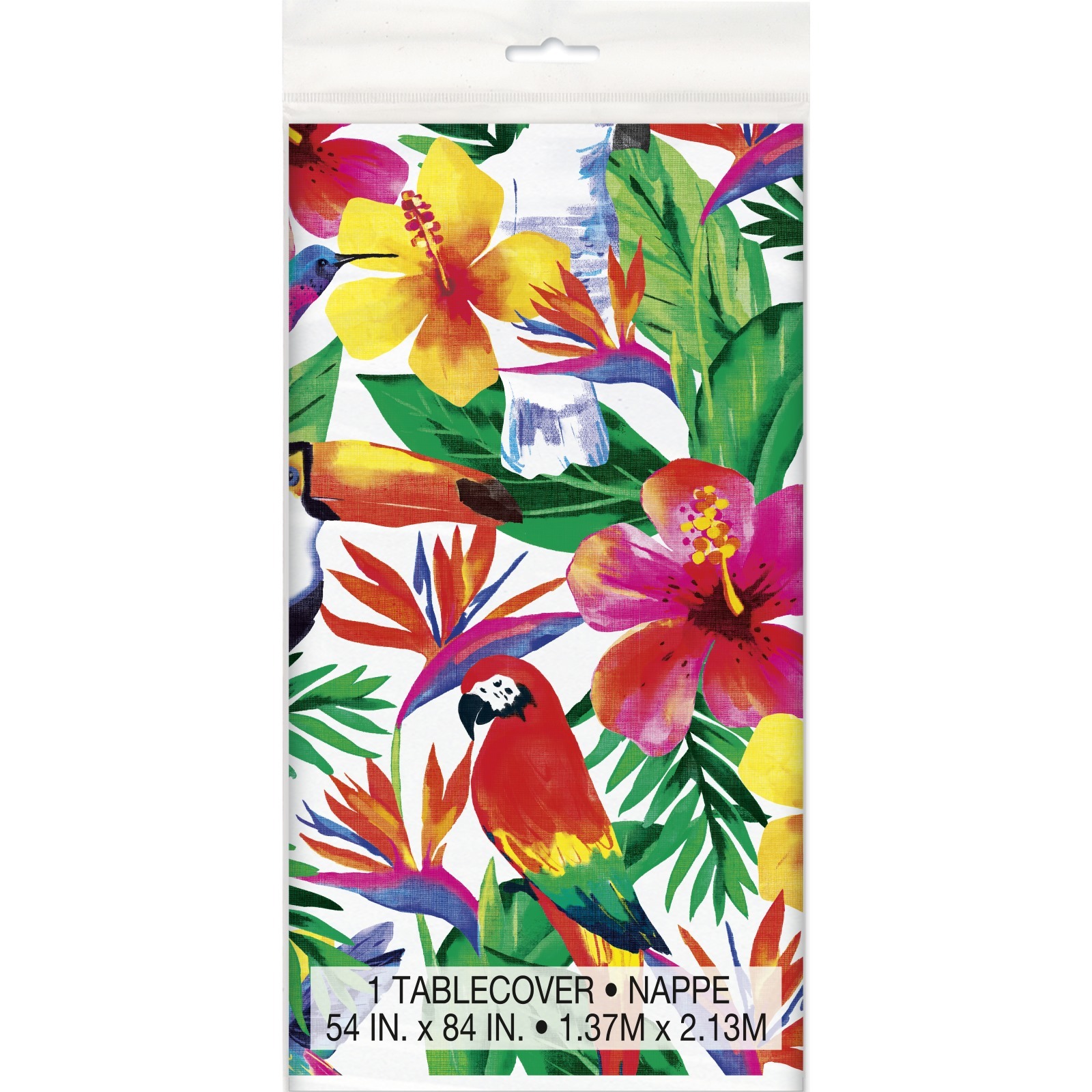 Palm Tropical Luau Plastic Tablecloth