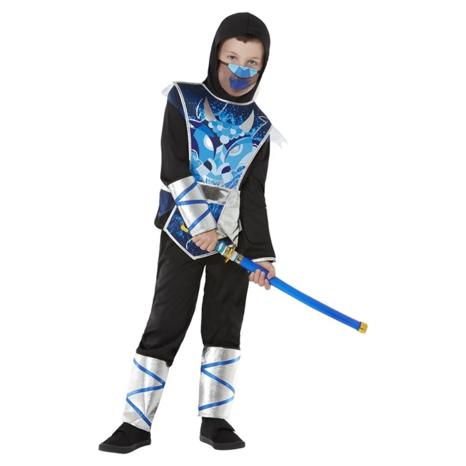 Blue Ninja Warrior Child Costume-Small