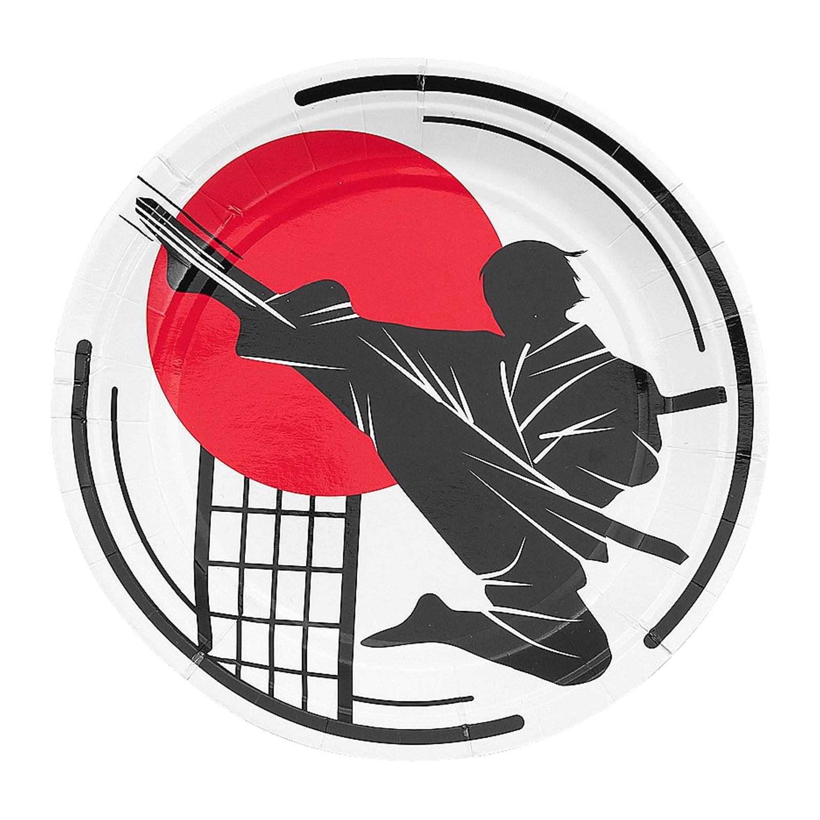 Ninja Warrior Small Paper Plates (Pack of 8) 