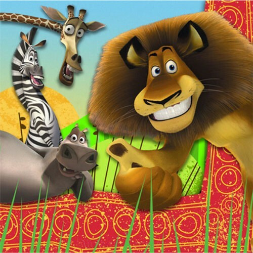 Madagascar: Escape 2 Africa Small Napkins / Serviettes (Pack of 16)
