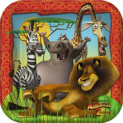 Madagascar: Escape 2 Africa Large Paper Plates (Pack of 8)