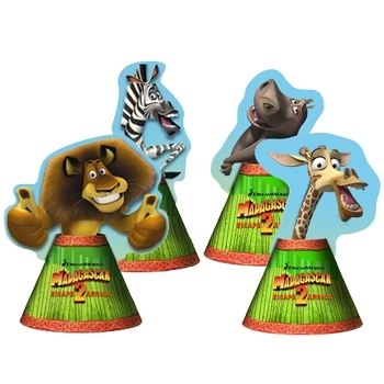 Madagascar: Escape 2 Africa Party Hats (Pack of 4)