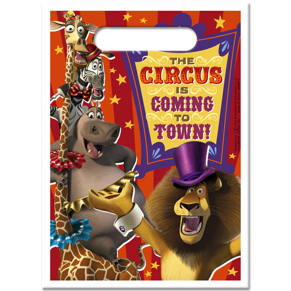 Madagascar 3 Lolly/Treat Bags (Pack of 8)
