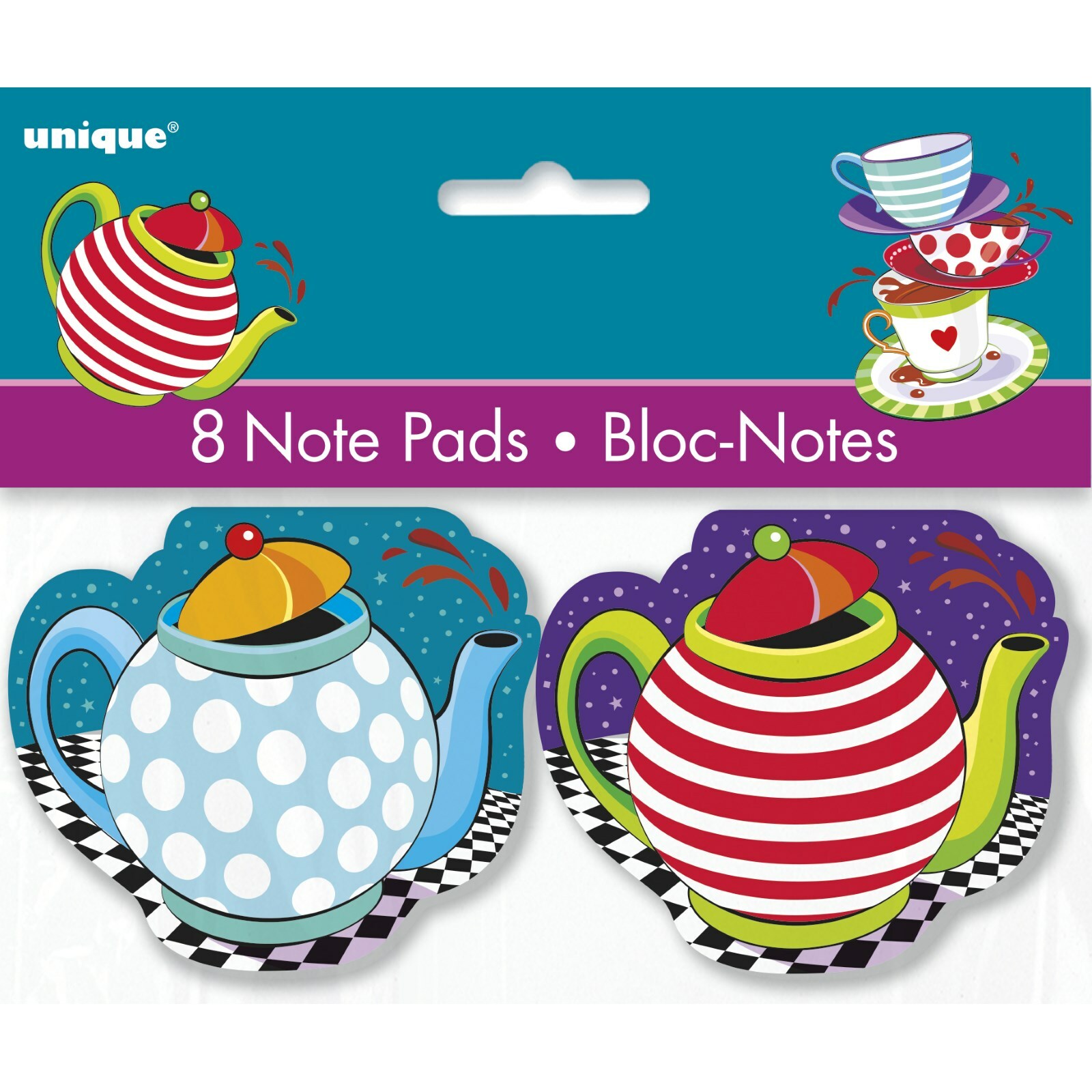 Mad Hatter Tea Party Notepads (Pack of 8)