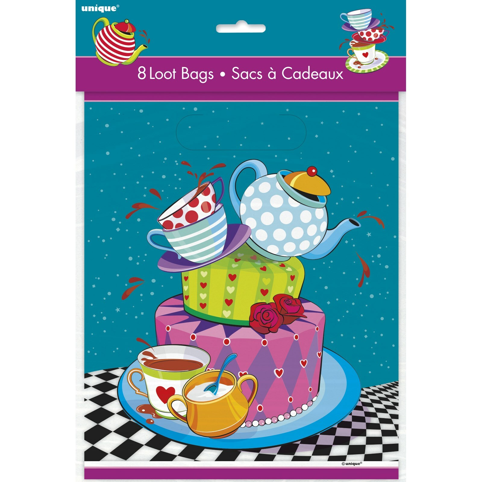 Mad Hatter Tea Party Lolly/Treat Bags (Pack of 8)