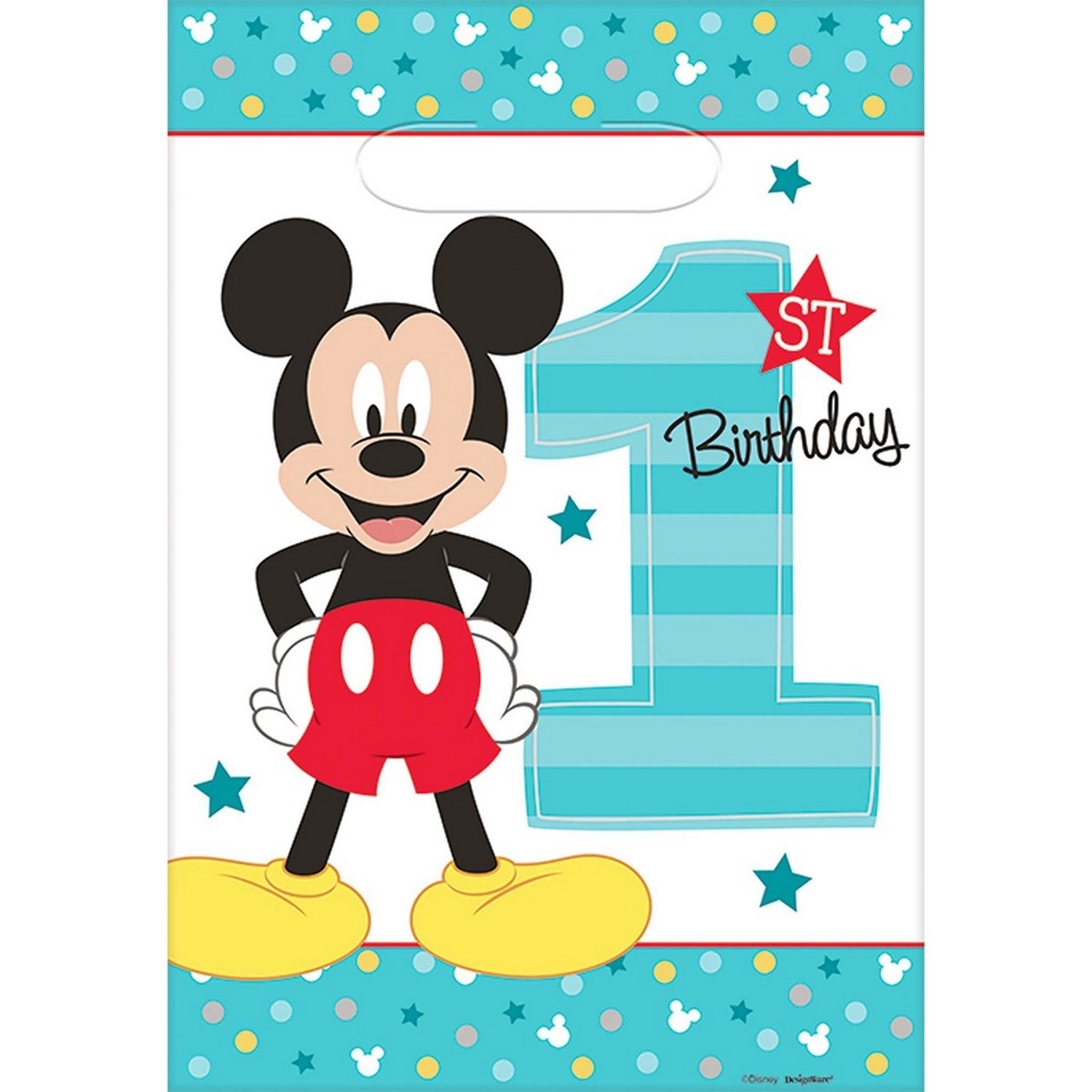 Mickey Mouse Fun To Be One Lolly/Treat Bags (Pack of 8)