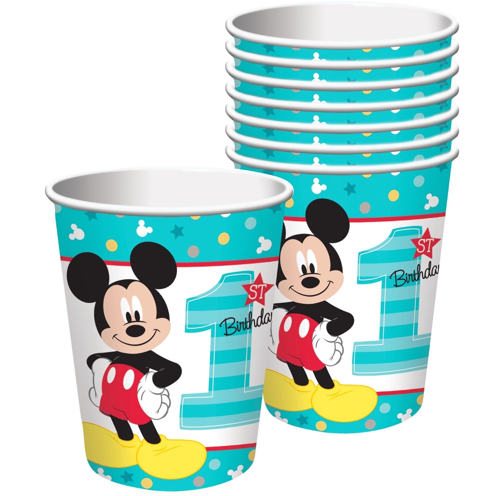 Mickey Mouse Fun To Be One Paper Cups (Pack of 8)