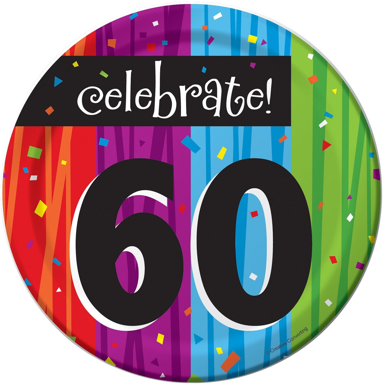 Milestone Celebrations 60th Birthday Small Paper Plates (Pack of 8)