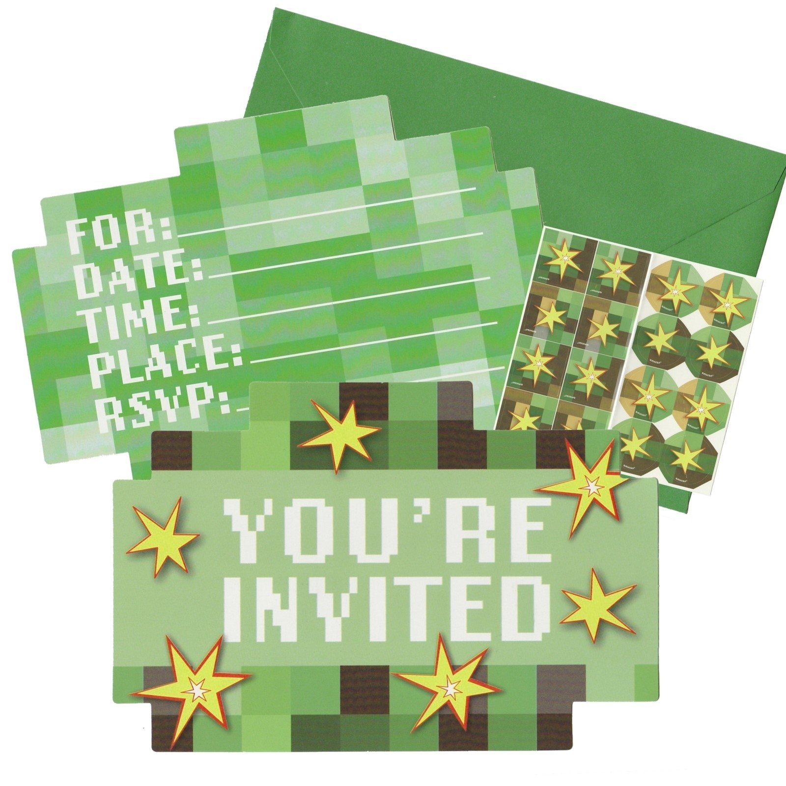 TNT Party Invitation Set (Pack of 8)