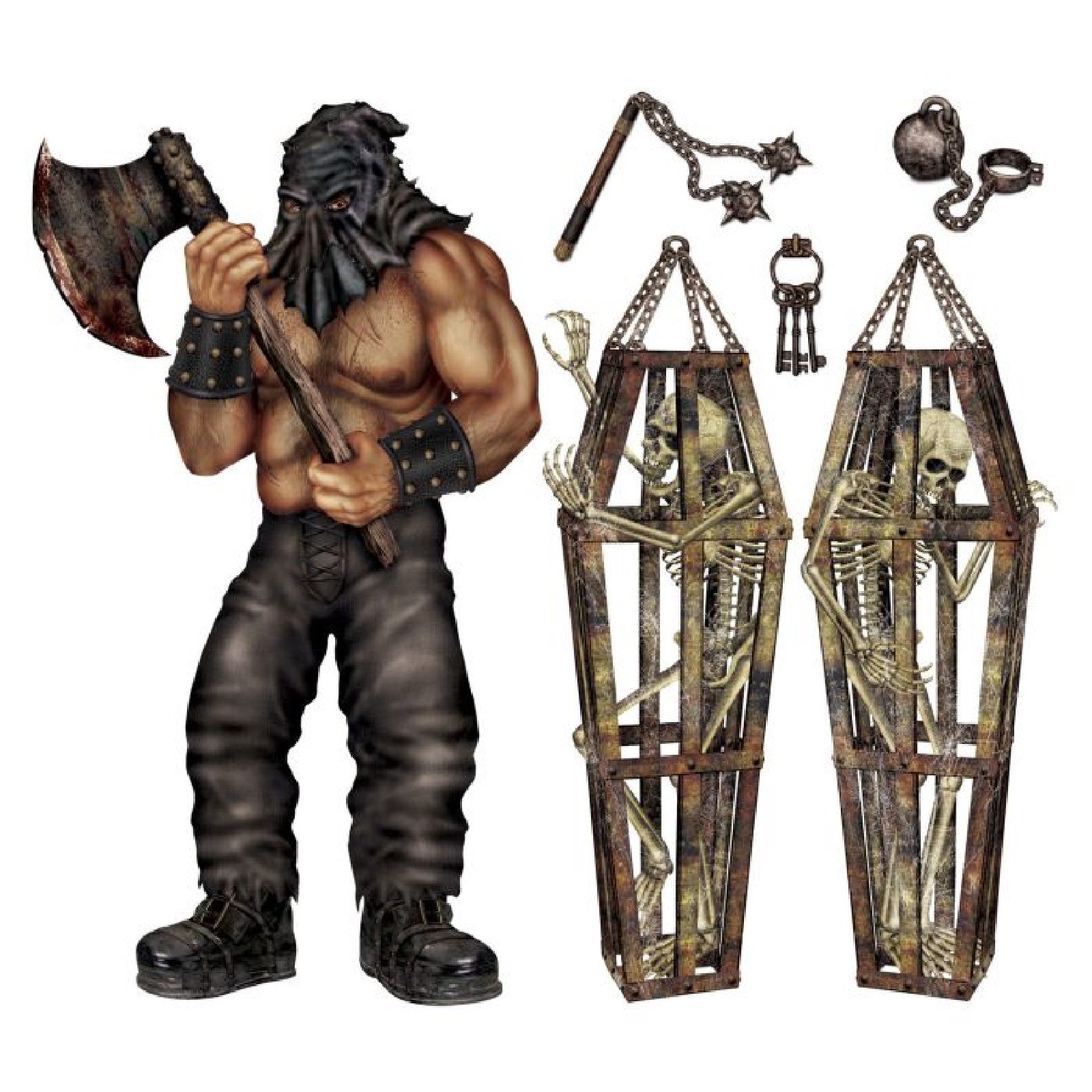 Insta Theme Executioner and Skeleton Wall Props (6 Pieces)  