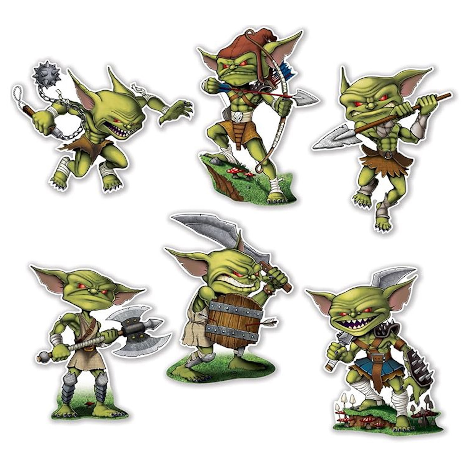 Goblin Cutout Wall Decorations (Pack of 6)