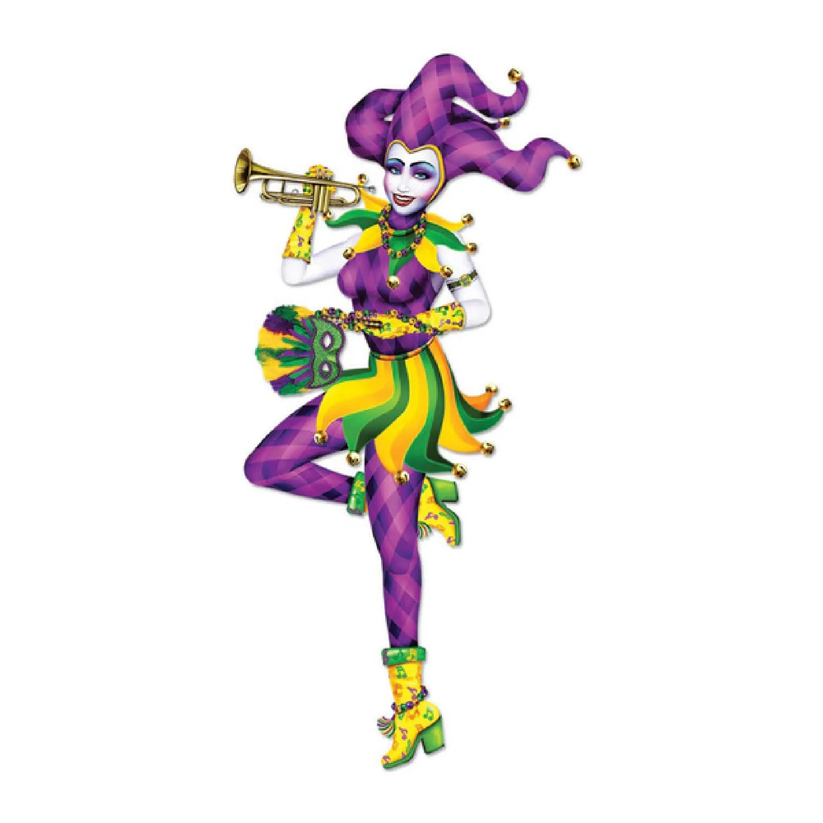 Jester Mime Jointed Cutout Decoration