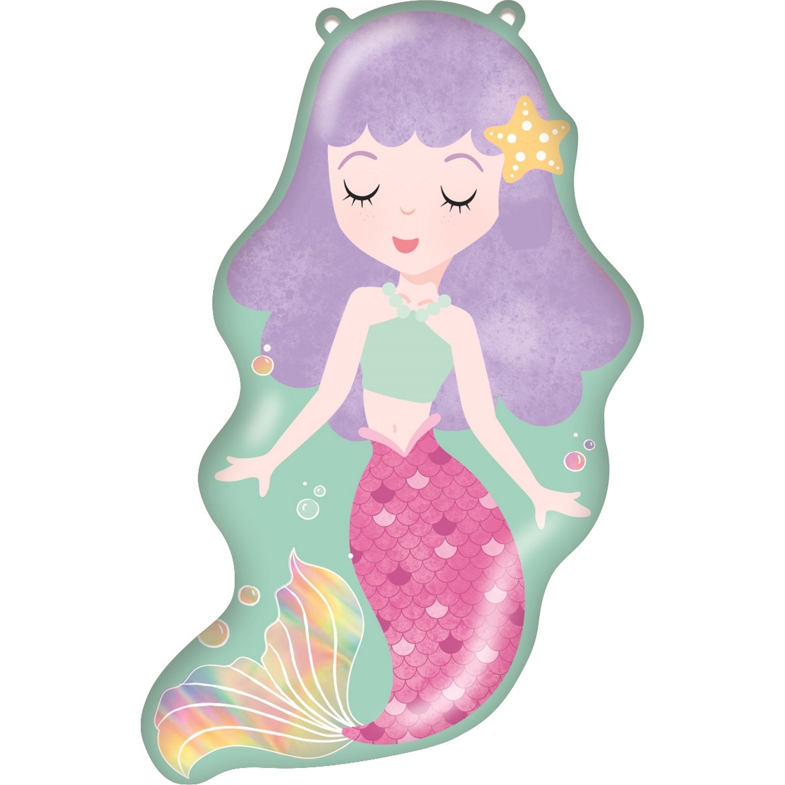 Holographic Mermaid Helium Balloon 74cm