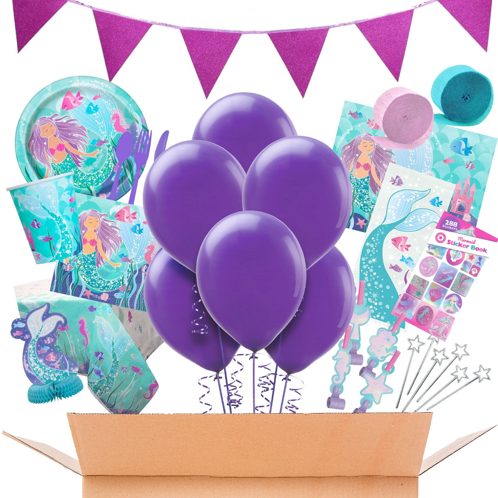 Mermaid Mega Party Set for 8 Guests