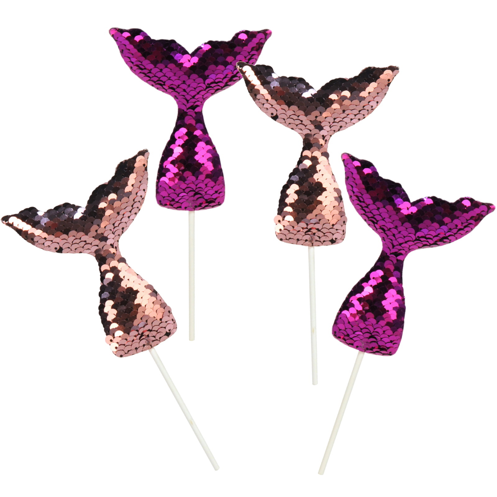Mermaid Tail Sequined Picks (Pack of 4)
