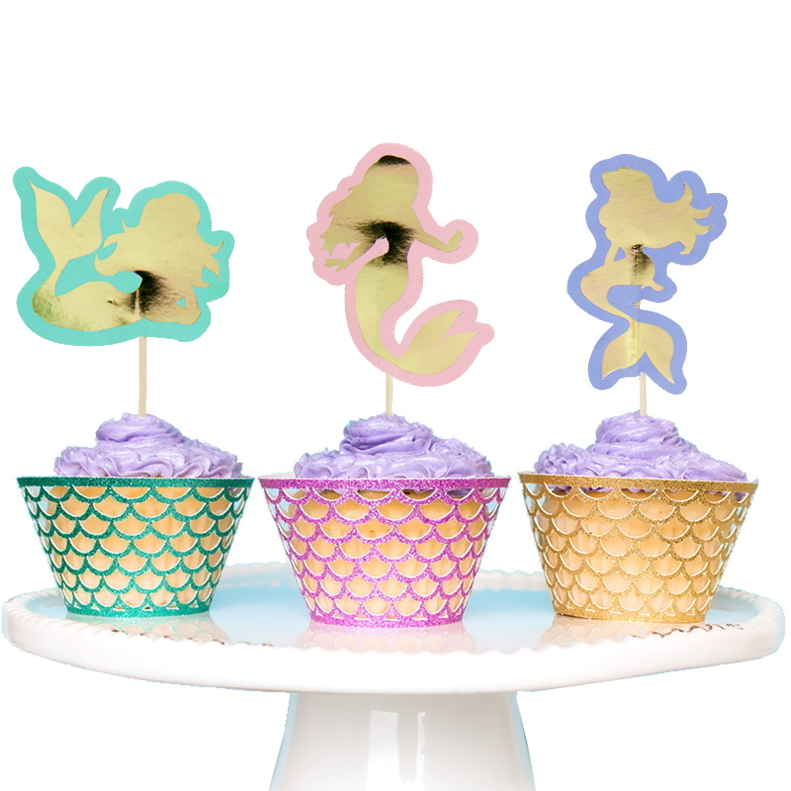 Mermaid Dream Cupcake Picks (Pack of 8)