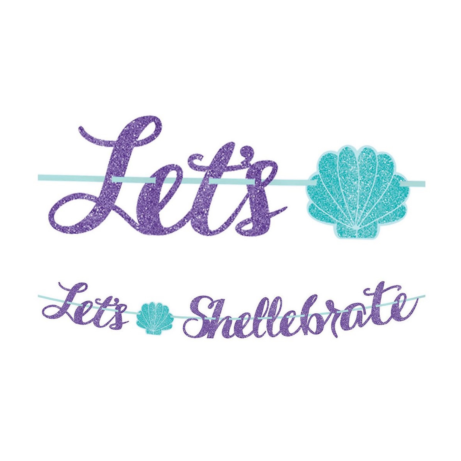 Mermaid Wishes Glitter Banner