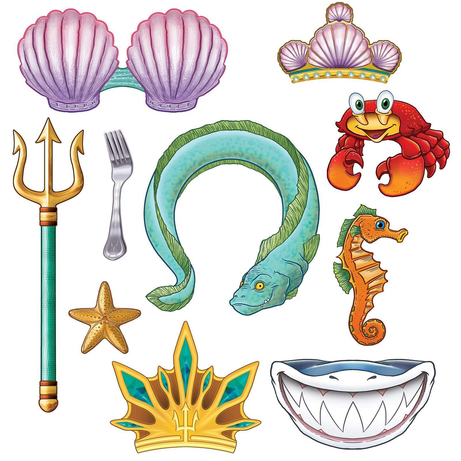 Mermaid Photo Prop Signs (Pack of 10)