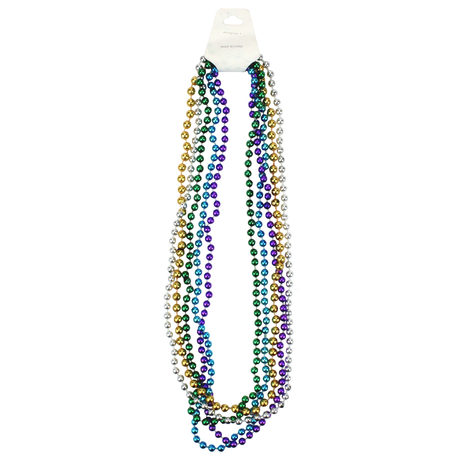Mermaid Metallic Bead Necklaces (Pack of 5)