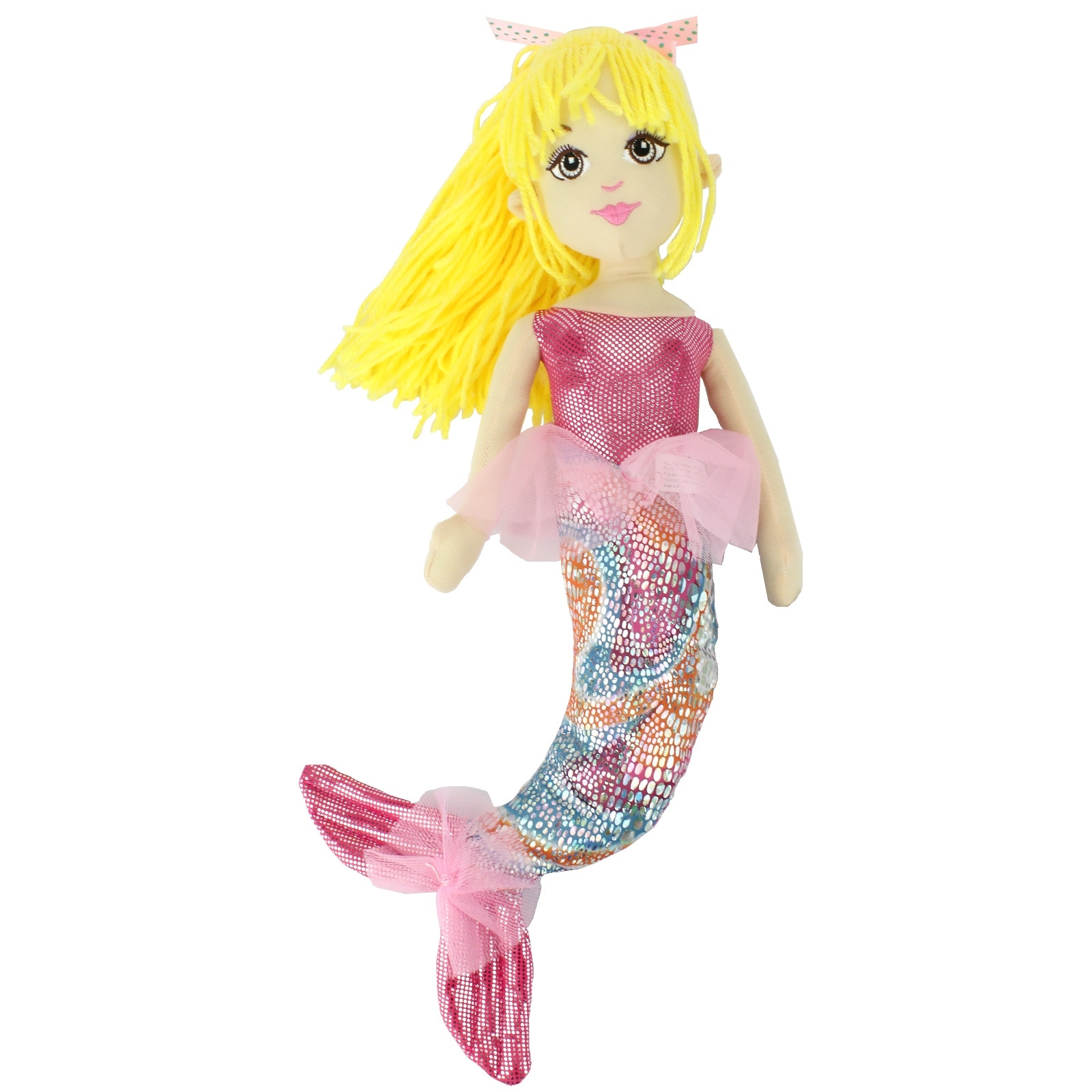 Plush Mermaid Doll Coral
